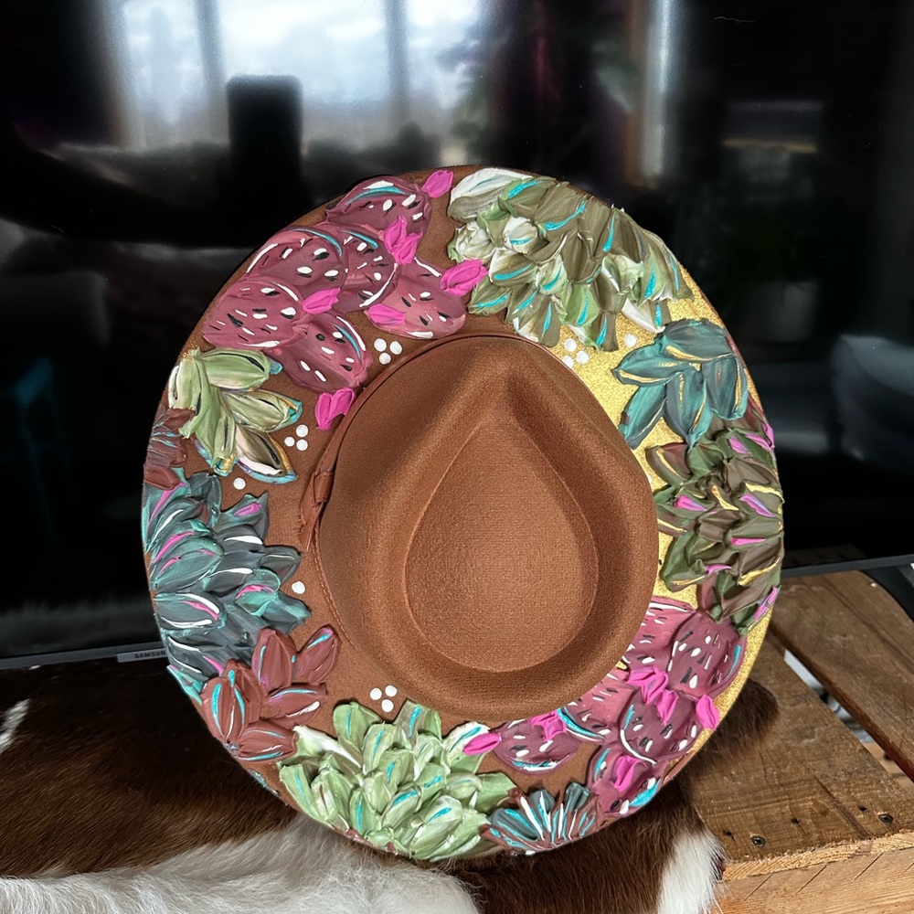 Beautiful hand painted hat